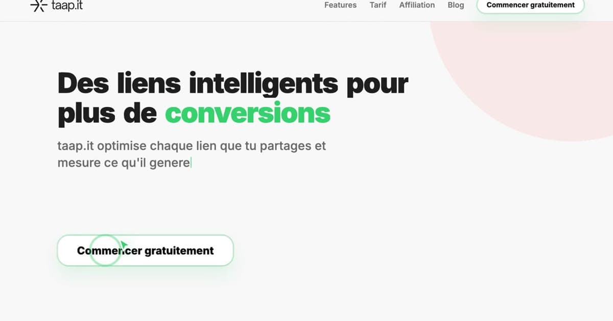 A taap.it page restaged by the FlatMotion engine from the URL alone